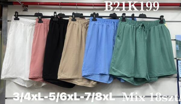 Szorty damskie Roz 3XL-8XL, Mix Kolor Paczka 18 szt